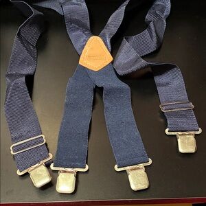 Men's Navy Blue vintage Suspenders
